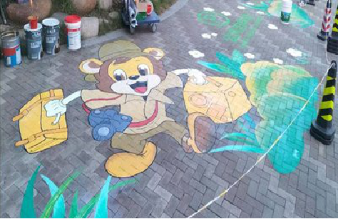 思礼夏季画地面彩绘会遇到的问题