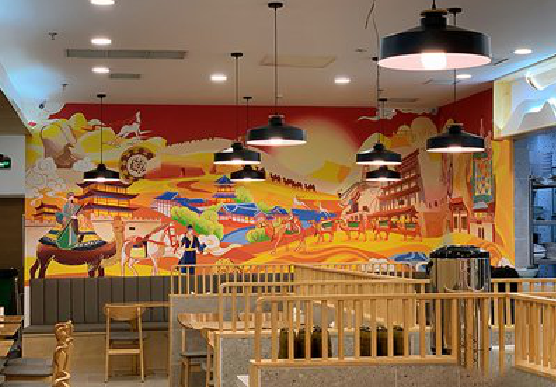 思礼商业空间彩绘介绍。