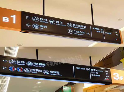 思礼如何通过商场标识牌引导客流分布？