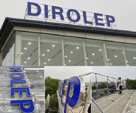 思礼楼顶发光字安装的注意事项。